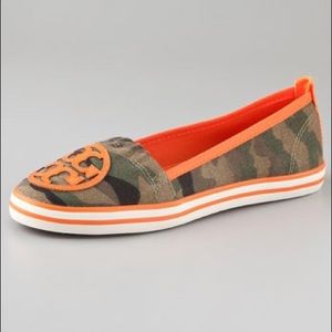 Camouflage Tory Burch Flat Slip On Sneakers 9.5